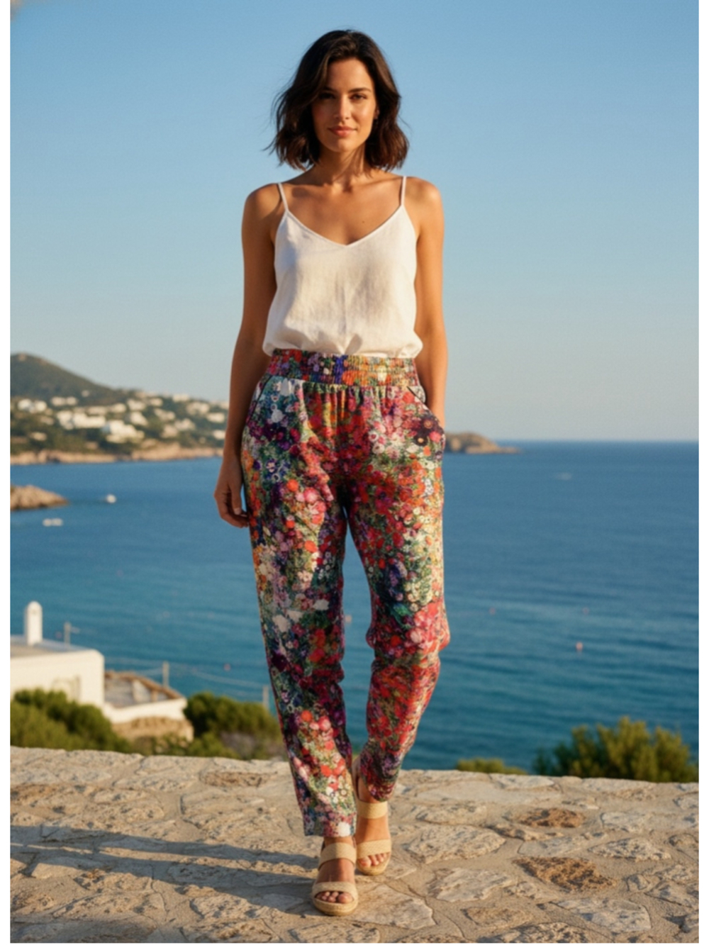 Under Skies Ankle Pants M Multicolor Floral